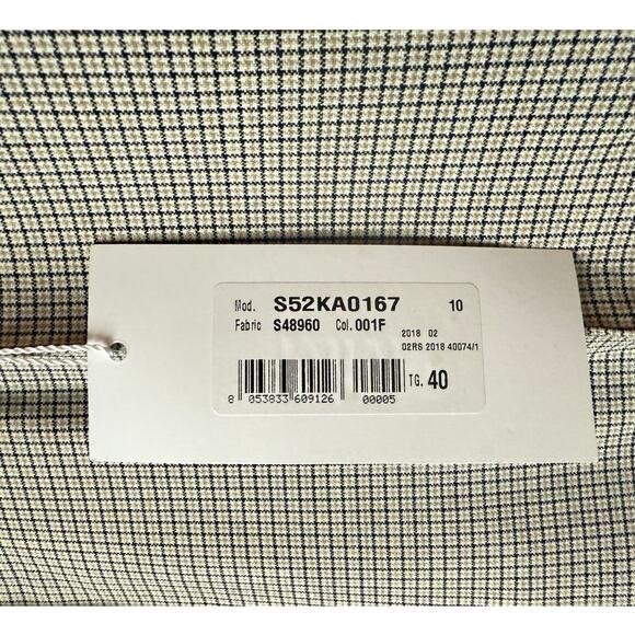 MM6 Maison Margiela S52KA0167 Micro Check Formal Trousers Silver Size 4 - Picture 10 of 16